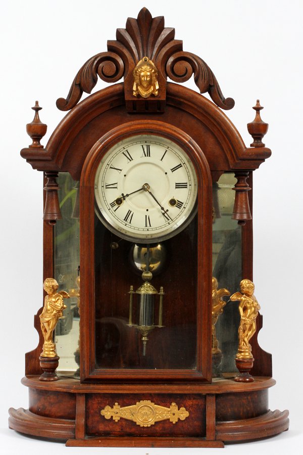 NEW HAVEN MIRRORED MANTLE CLOCK (1 of 2)