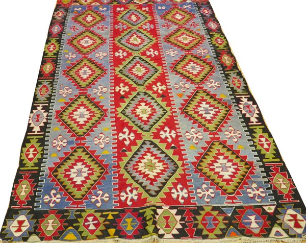 TURKISH HAND WOVEN KELIM WOOL RUG (1 of 2)