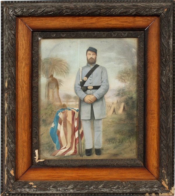 AMERICAN WATERCOLOR ON PAPER 19TH C. (1 of 4)