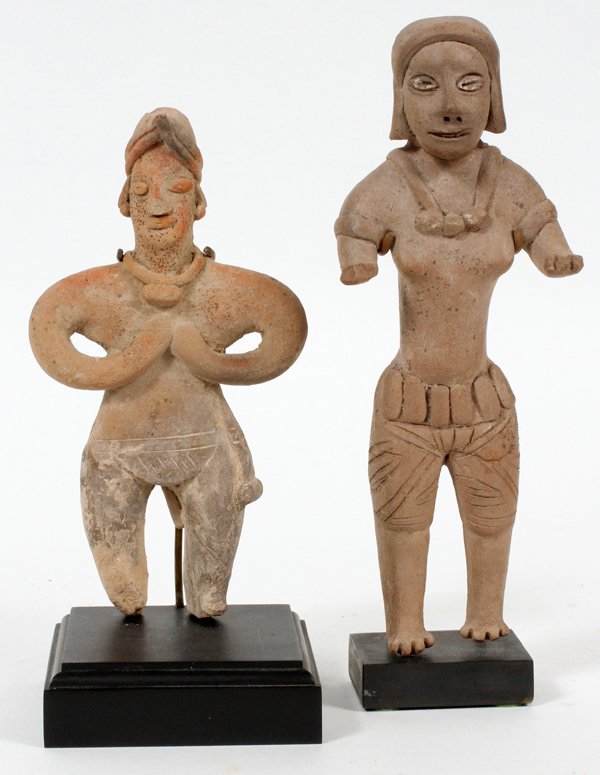 PRE-COLUMBIAN TERRACOTTA FIGURES TWO PIECES (1 of 2)