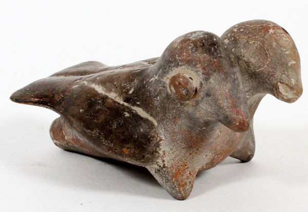 PRE-COLUMBIAN TERRACOTTA DOUBLE BIRD WHISTLE (1 of 2)