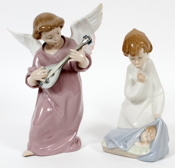 LLADRO PORCELAIN ANGEL FIGURES, TWO (1 of 2)
