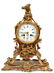 FRENCH ROCOCO STYLE BRONZE MANTEL CLOCK LATE 19THC.