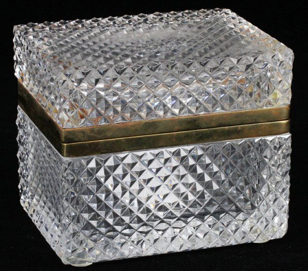 FRENCH CUT CRYSTAL HINGED BOX (1 of 3)