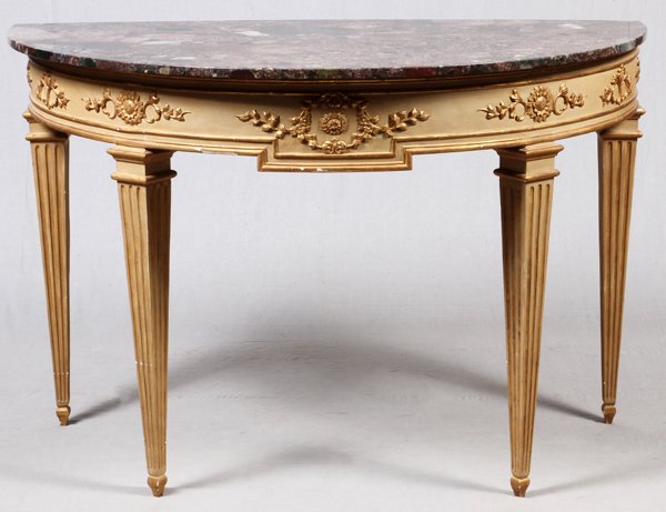 ITALIAN NEOCLASSICAL PAINTED & PARCEL-GILT CONSOLE (1 of 2)