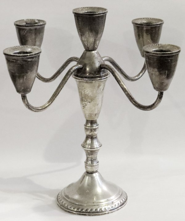 DUCHIN STERLING FIVE-LIGHT CANDELABRUM (1 of 2)