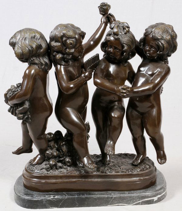 AFTER AUGUSTE MOREAU BRONZE SCULPTURE (1 of 3)