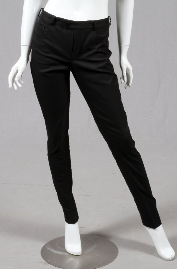CHANEL COTTON BLEND BLACK PANTS (1 of 2)