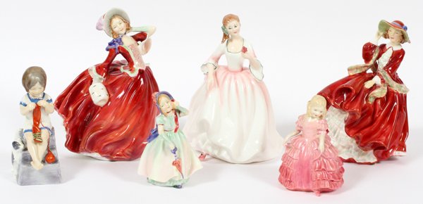 ROYAL DOULTON & ROYAL WORCESTER FIGURINES, 6 (1 of 2)