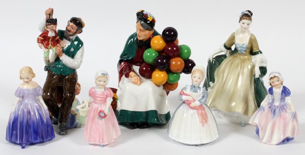 ROYAL DOULTON PORCELAIN FIGURES, SEVEN (1 of 1)