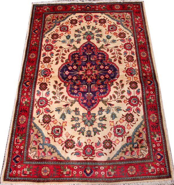 PERSIAN TABRIZ WOOL RUG C. 1940-1970 (1 of 2)