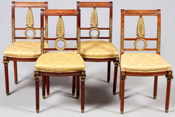 FRENCH EMPIRE STYLE SIDE CHAIRS, 4 PCS. (1 of 3)