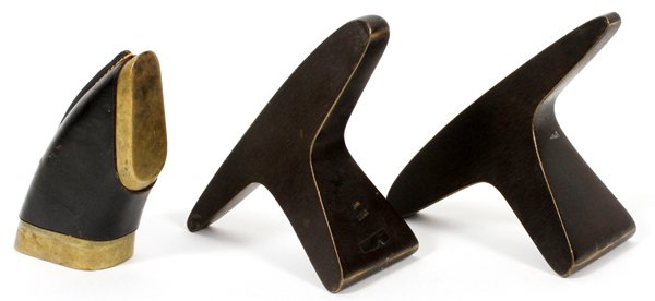 CARL AUBOCK BRONZE BOOKENDS, THREE (1 of 5)
