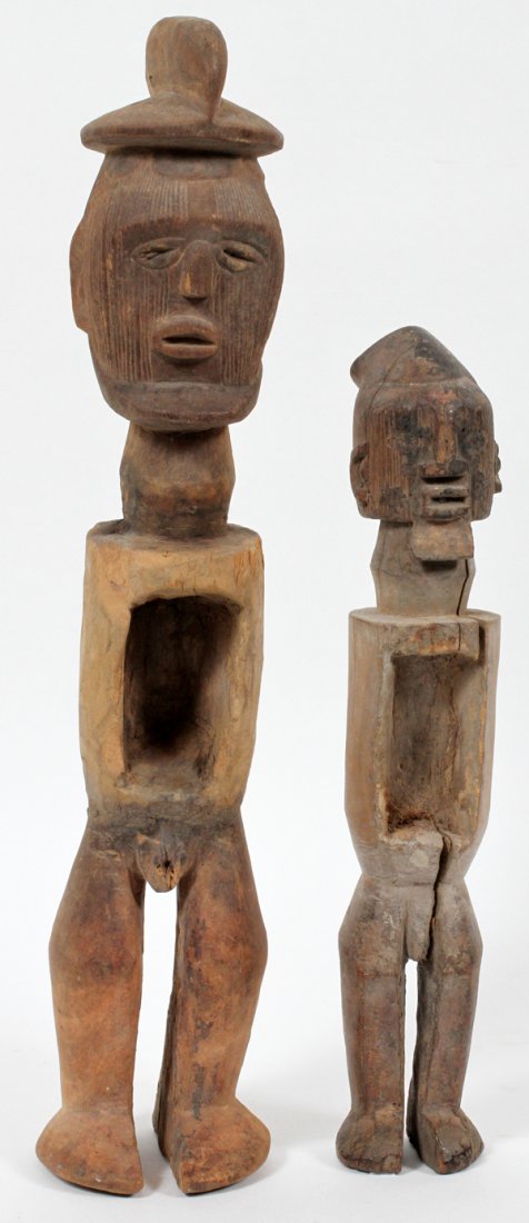 BATEKE WOOD MALE FIGURES, CONGO (1 of 2)