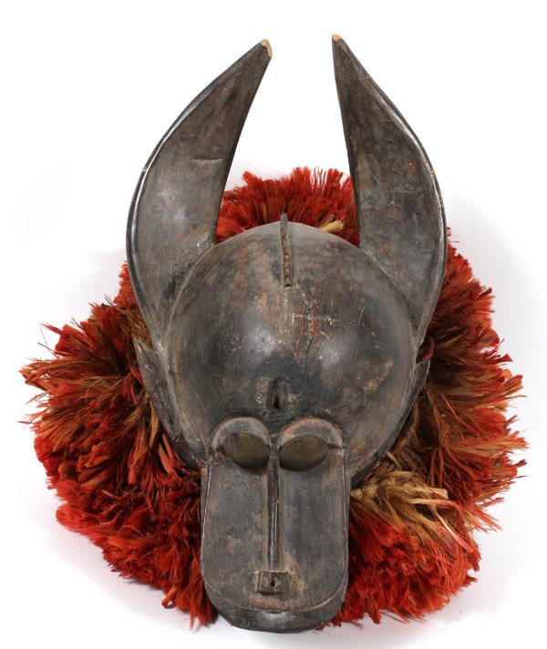 SENUFO WOOD KORUBLA HELMET MASK, PORO SOCIETY (1 of 2)