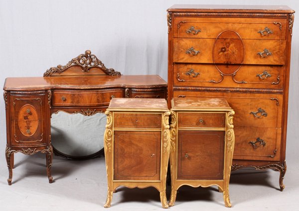JOERNS SATINWOOD AND INLAID BEDROOM SET C1920 (1 of 3)