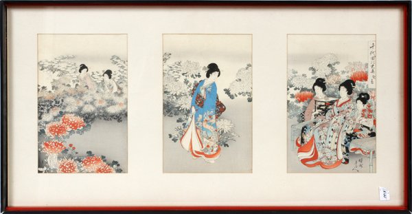 JAPANESE WOOD BLOCK TRIPTYCH (1 of 3)