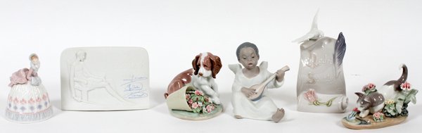LLADRO PORCELAIN FIGURINES, 6 PIECES (1 of 2)
