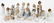 LLADRO PORCELAIN MINIATURE NATIVITY FIGURINES