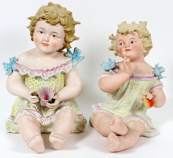 BISQUE-PORCELAIN PIANO DOLL BABIES (1 of 2)