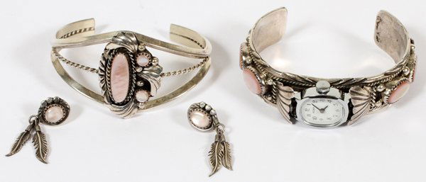 NATIVE AMERICAN STYLE BRACELET, WATCH & EARRINGS (1 of 1)