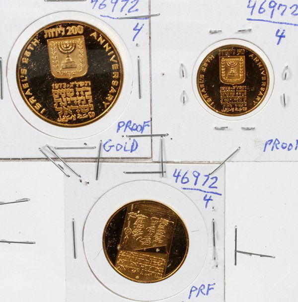 1973 ISRAELI GOLD ANNIVERSARY PROOF COIN SET (1 of 2)