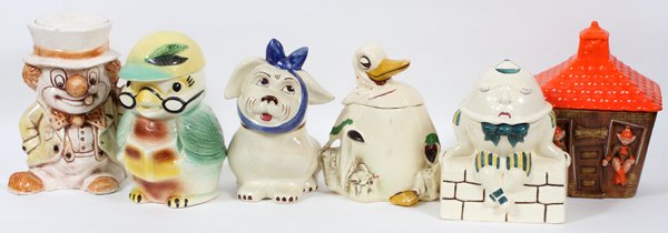 AMERICAN POTTERY COOKIE JARS MID 20TH C. (1 of 2)