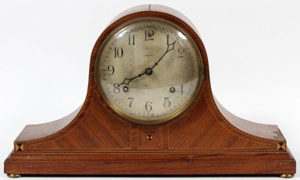 ANSONIA INLAID MAHOGANY MANTEL CLOCK C. 1925 (1 of 3)