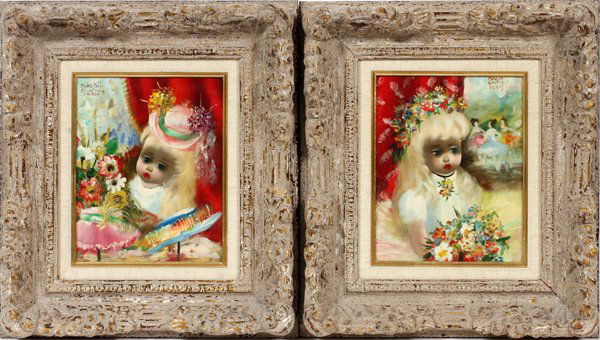 SANTINI PONCINI, PARIS, OILS ON CANVAS, 2 PCS. (1 of 3)