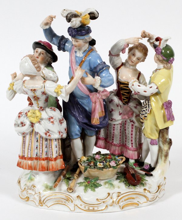 MEISSEN PORCELAIN FIGURE GROUP LATE 19TH C. (1 of 2)