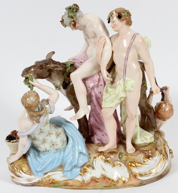 MEISSEN PORCELAIN FIGURE GROUP LATE 19TH C. (1 of 4)