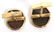 14KT YELLOW GOLD & ANTIQUE COIN CUFFLINKS PAIR - 2