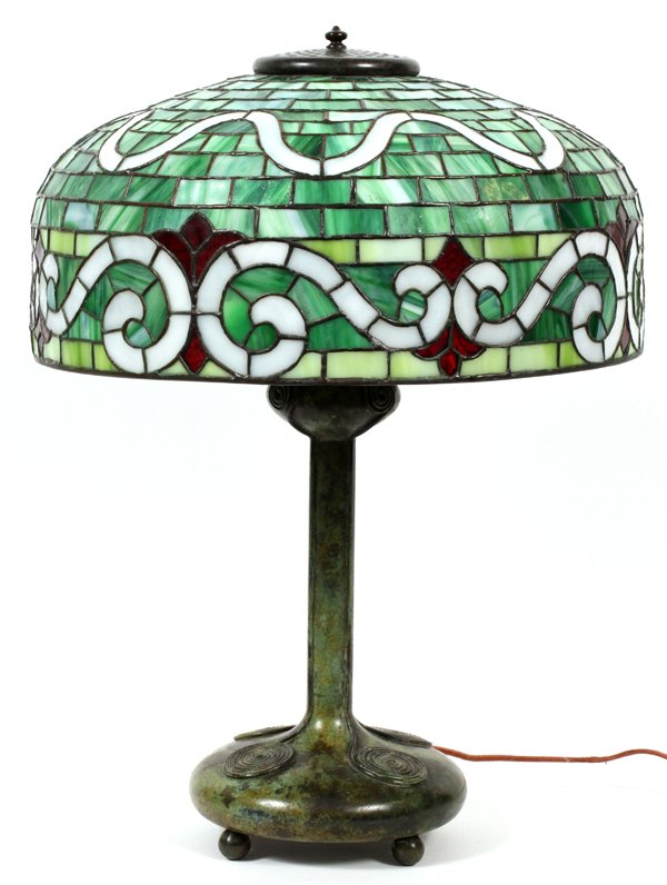 TIFFANY STUDIOS BRONZE TABLE LAMP BASE (1 of 5)
