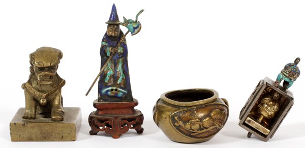 CHINESE BRONZE & METAL MINIATURES FOUR (1 of 2)