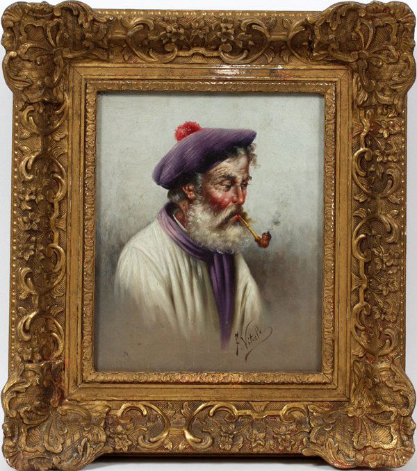 F. VITALE OIL ON CANVAS C. 1900 (1 of 3)