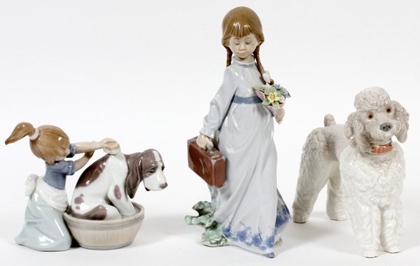LLADRO PORCELAIN FIGURES, 3 PIECES (1 of 2)