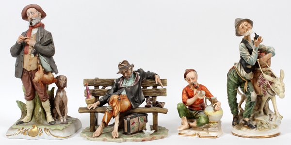 ITALIAN BISQUE FIGURES, FOUR (1 of 2)