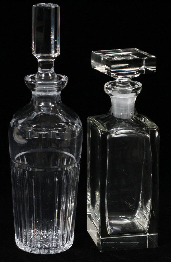 CUT CRYSTAL DECANTERS, TWO (1 of 1)