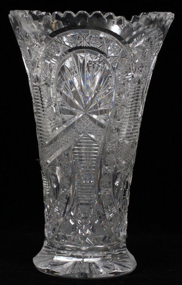 CUT GLASS VASE (1 of 2)