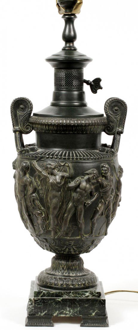 CLASSICAL STYLE METAL & MARBLE LAMP (1 of 1)