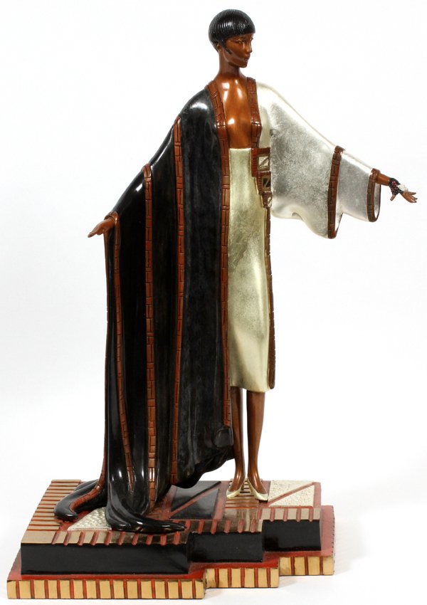 ERTE POLYCHROME & BRONZE SCULPTURE (1 of 3)