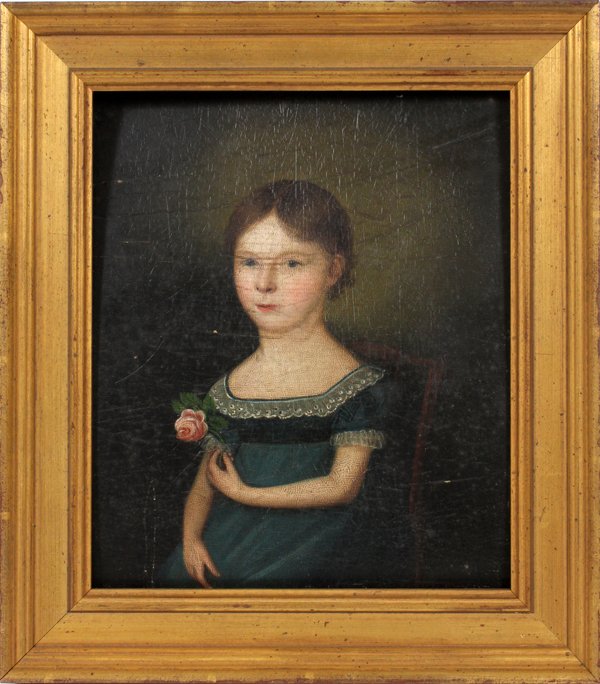 AMERICAN PRIMITIVE OIL ON BOARD, H 11.5", W 9.75" (1 of 5)