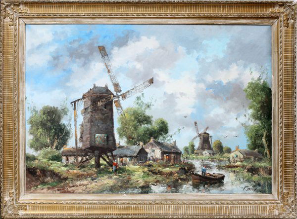 F. BRETON OIL ON CANVAS LATER 20TH C. (1 of 3)