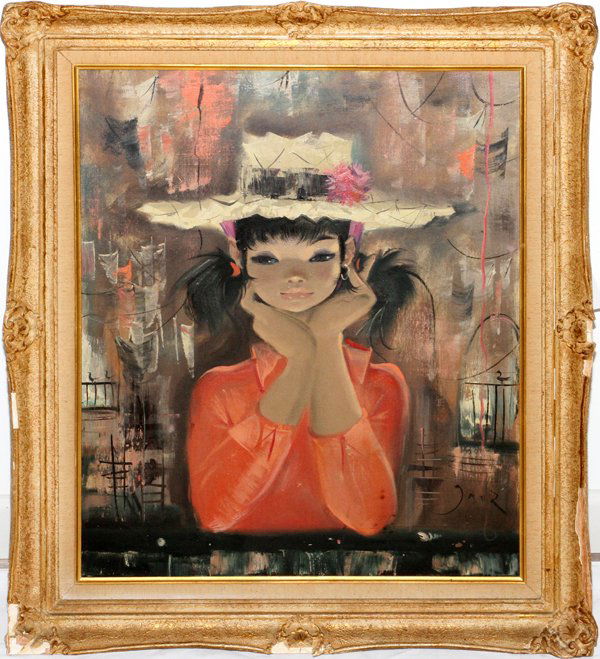 IGOR PANTUHOFF OIL ON CANVAS: IGOR PANTUHOFF [RUSSIA B.1911] OIL ON CANVAS H 24" W 20" "FITI":Signed. Russian worked in Paris. For a high resolution photo CLICK HERE
