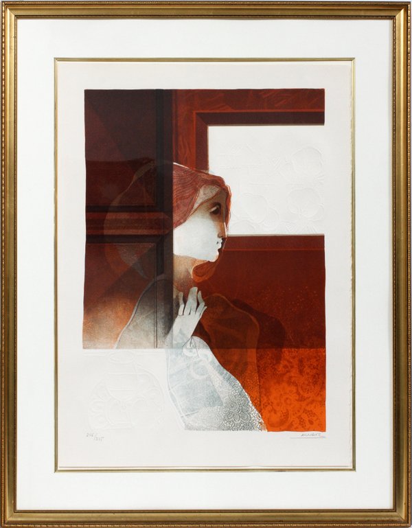 ALVAR SUNOL COLOR LITHOGRAPH W/ EMBOSSING #246/275 (1 of 2)