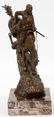 AFTER FREDERIC REMINGTON MARBLE & BRONZE SCULPTURE