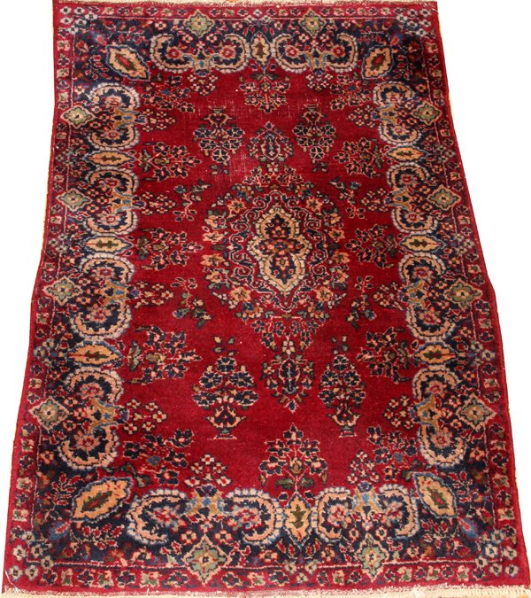 SAROUK HAND WOVEN WOOL RUG (1 of 2)