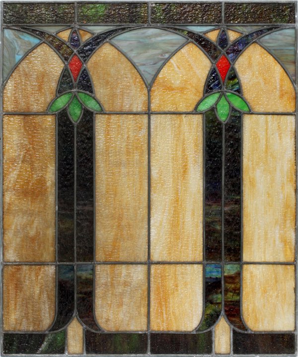 LEADED STAINED GLASS PANEL CIRCA 1930'S (1 of 1)