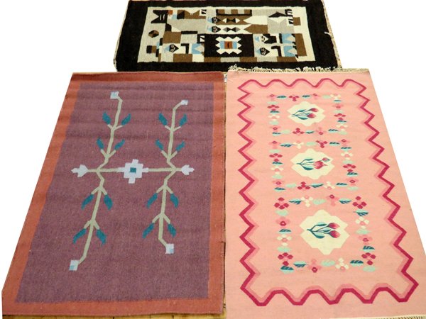 CHINESE, POLISH AND TISMANA HAND WOVEN WOOL RUGS (1 of 2)