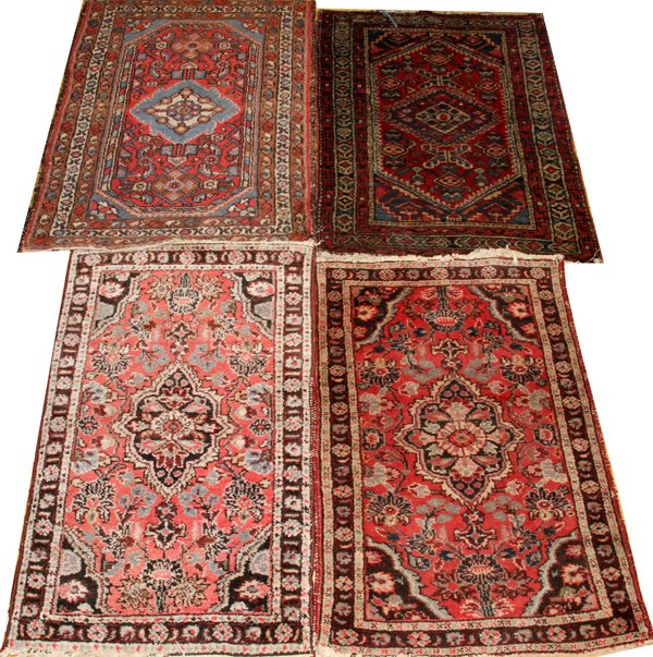 PERSIAN WOOL MATS, FOUR (1 of 2)